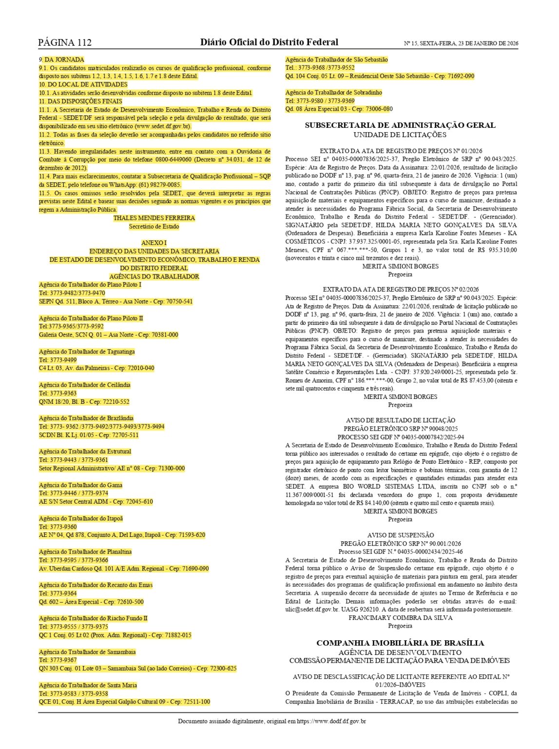 Edital de chamamento publico